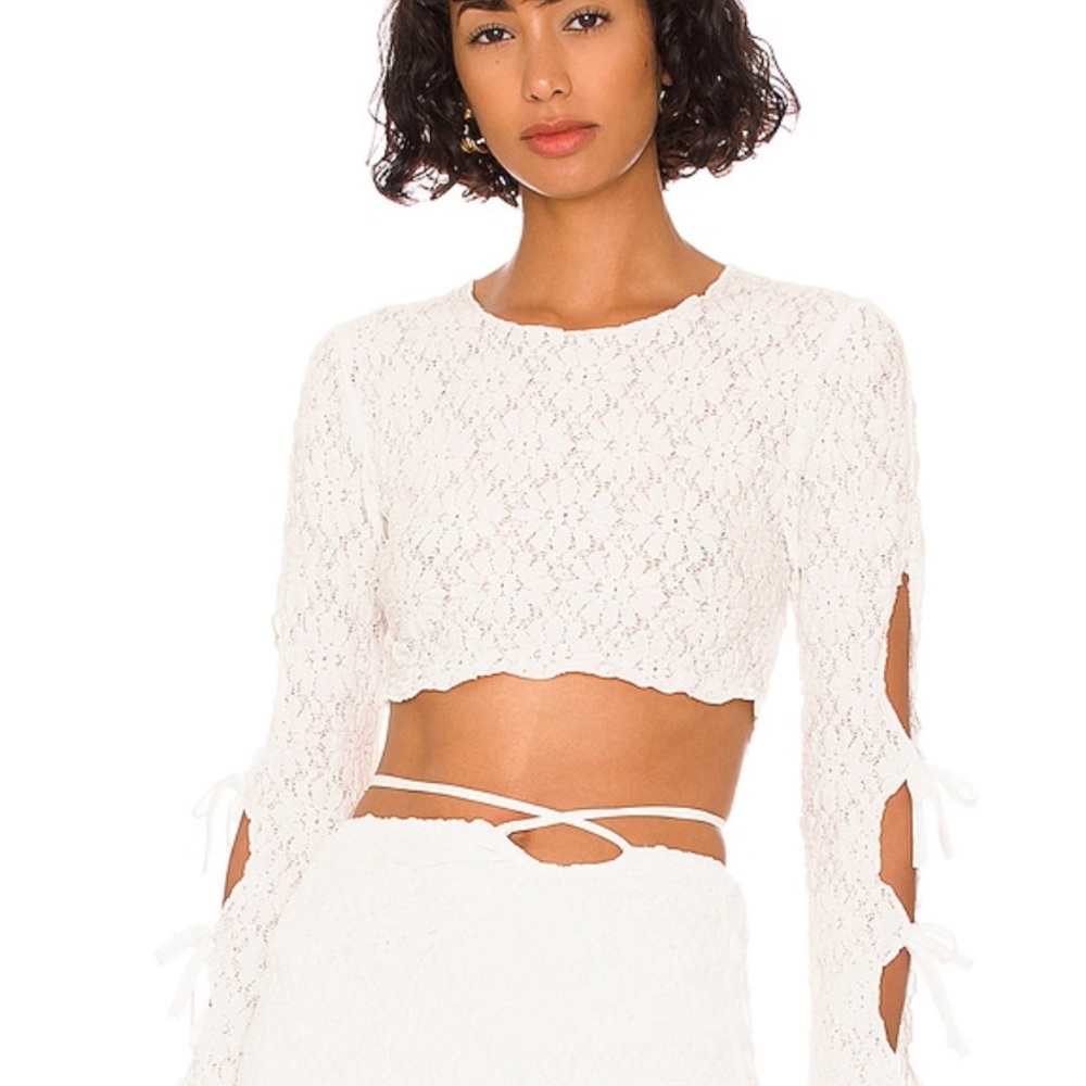 Tularosa Dianne Crop Top in Ivory